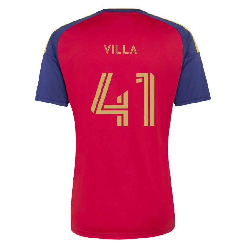 Danxen Donna Maglia Gio Villa #41 Blu Reale Marrone Rosso Kit Gara Home 2026/27 Maglietta