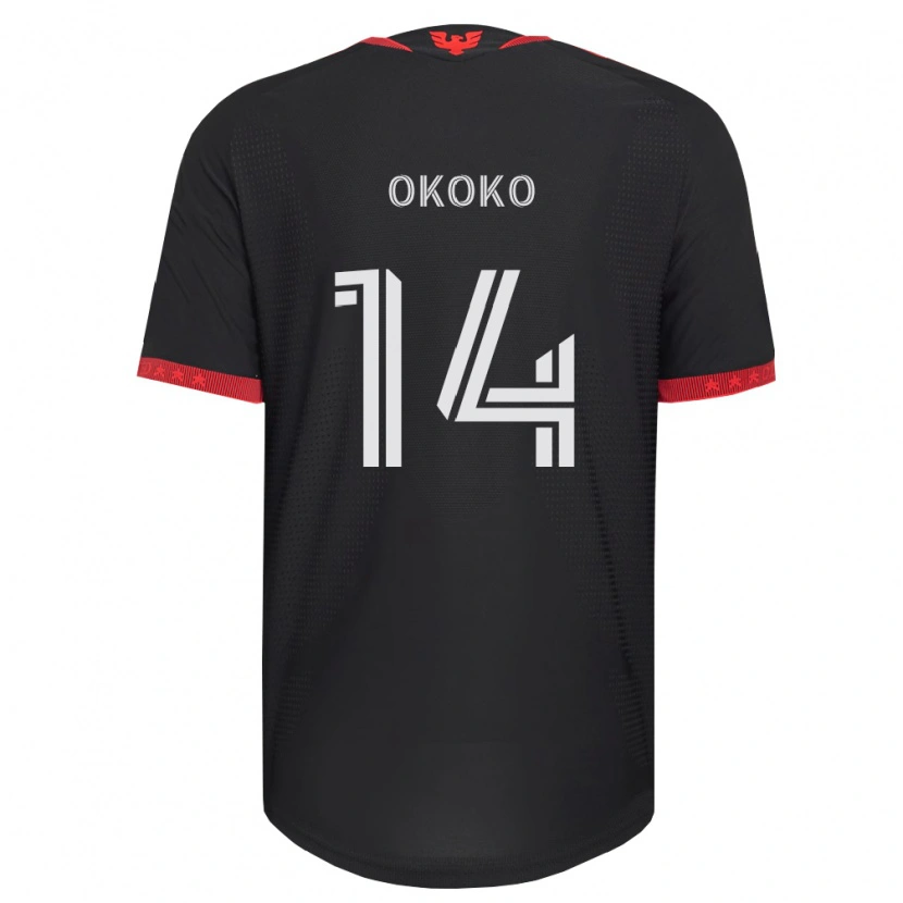 Danxen Donna Maglia Lohamba Okoko #14 Nero Bianco Rosso Kit Gara Home 2026/27 Maglietta