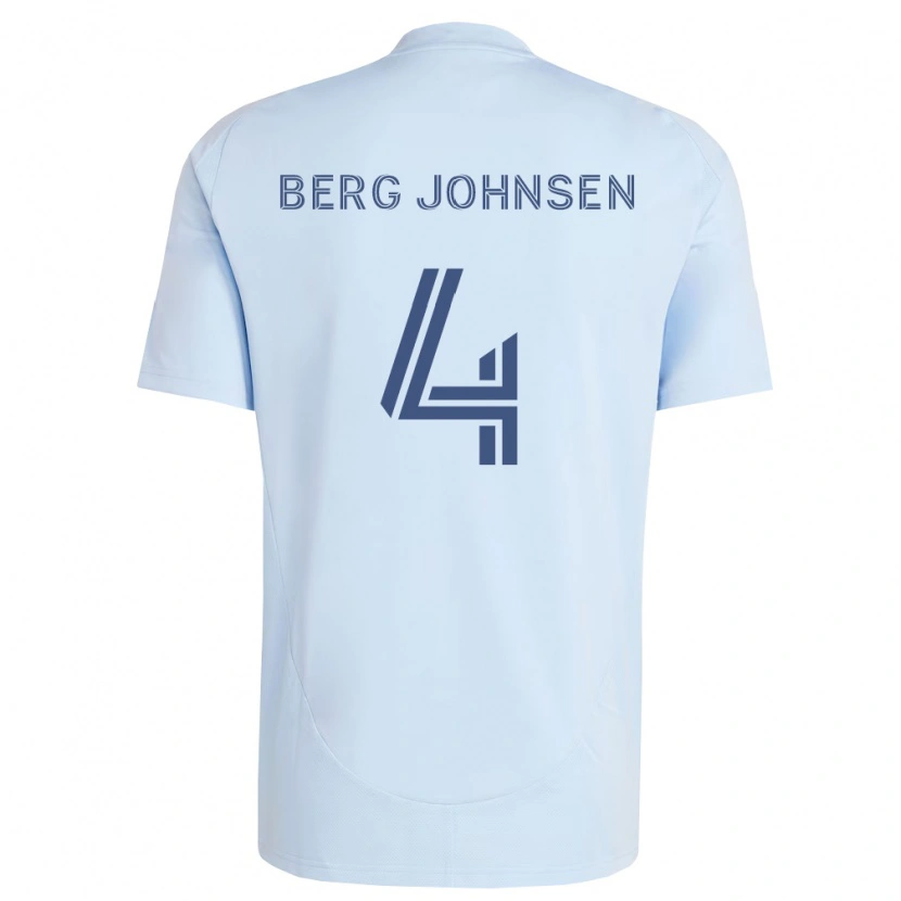Danxen Donna Maglia Lasse Berg Johnsen #4 Azzurro Chiaro Grigio Chiaro Kit Gara Home 2026/27 Maglietta