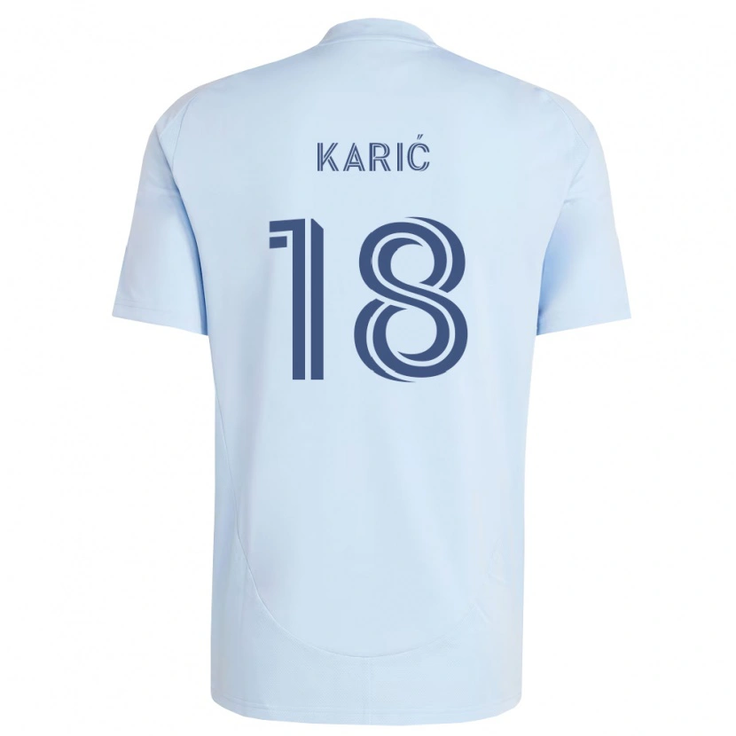 Danxen Donna Maglia Emir Karić #18 Azzurro Chiaro Grigio Chiaro Kit Gara Home 2026/27 Maglietta
