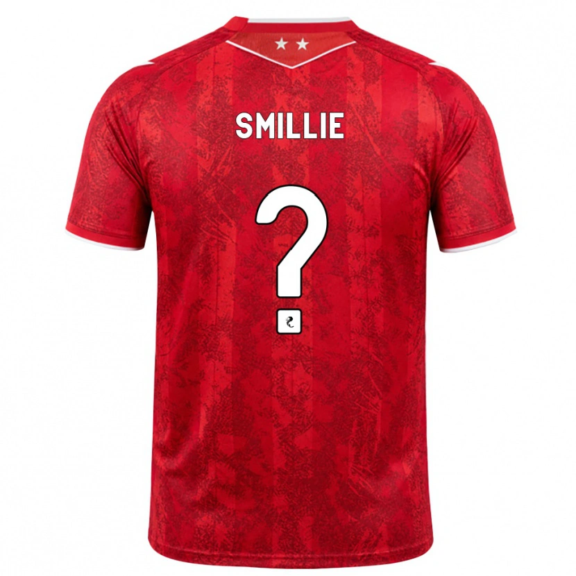 Danxen Donna Maglia Reuben Smillie #0 Bianco Rosso Kit Gara Home 2026/27 Maglietta