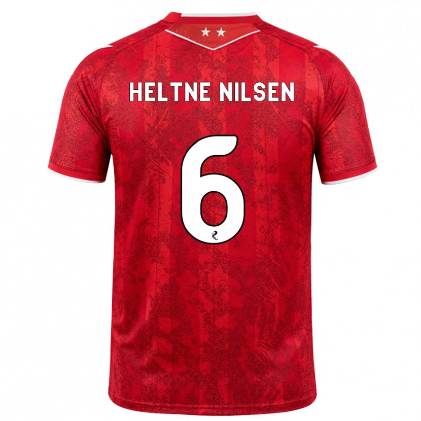 Danxen Donna Maglia Sivert Heltne Nilsen #6 Bianco Rosso Kit Gara Home 2026/27 Maglietta