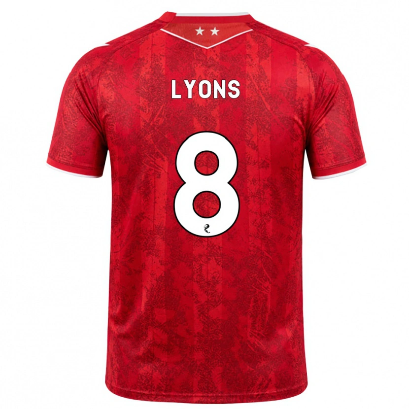 Danxen Donna Maglia Brad Lyons #8 Bianco Rosso Kit Gara Home 2026/27 Maglietta