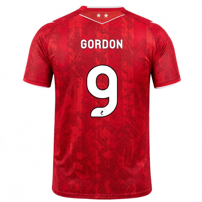 Danxen Donna Maglia Lauren Gordon #9 Bianco Rosso Kit Gara Home 2026/27 Maglietta