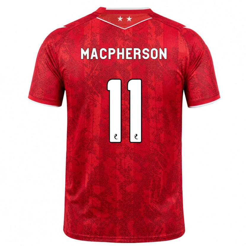 Danxen Donna Maglia Keira Macpherson #11 Bianco Rosso Kit Gara Home 2026/27 Maglietta