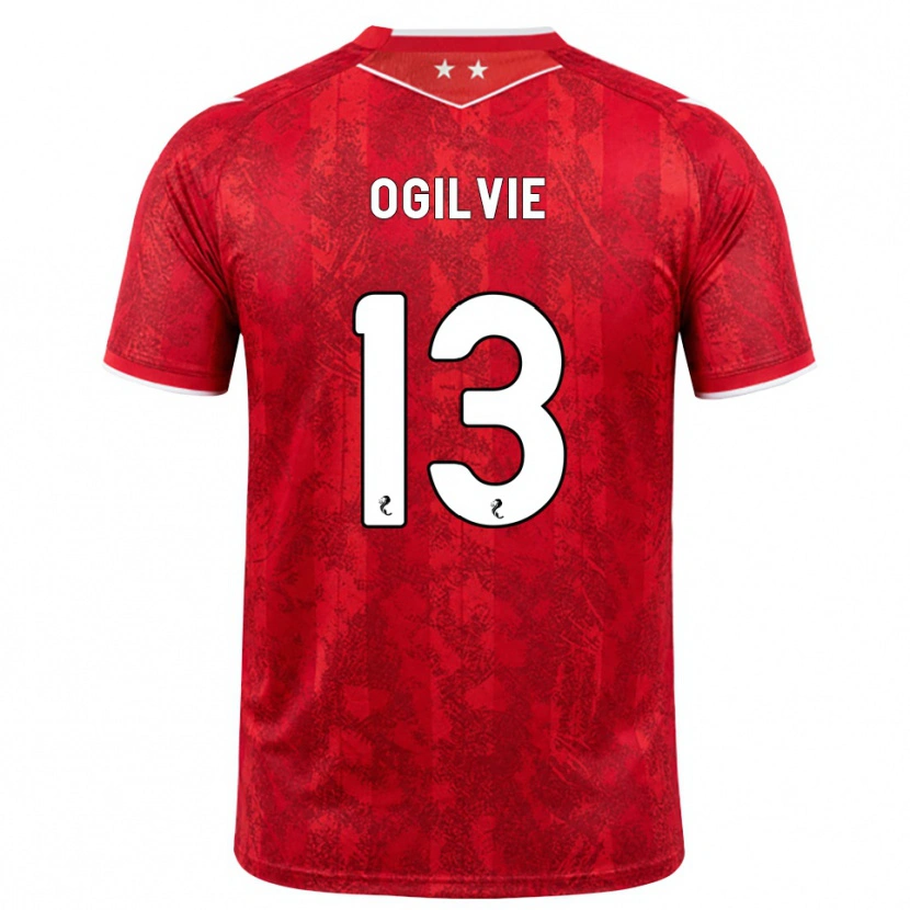 Danxen Donna Maglia Francesca Ogilvie #13 Bianco Rosso Kit Gara Home 2026/27 Maglietta