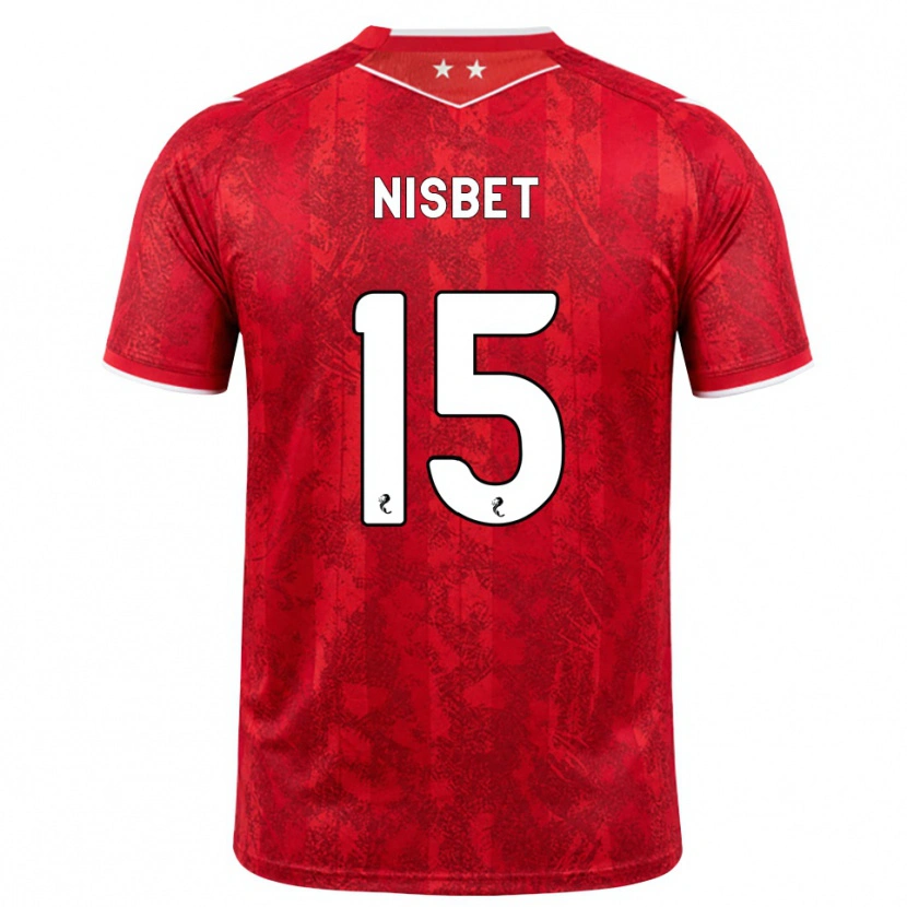 Danxen Donna Maglia Kevin Nisbet #15 Bianco Rosso Kit Gara Home 2026/27 Maglietta