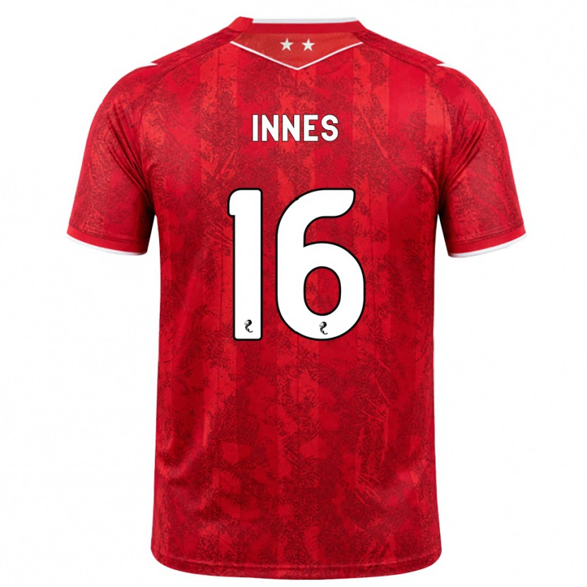 Danxen Donna Maglia Hannah Innes #16 Bianco Rosso Kit Gara Home 2026/27 Maglietta