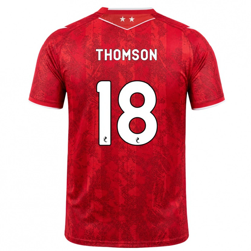 Danxen Donna Maglia Eva Thomson #18 Bianco Rosso Kit Gara Home 2026/27 Maglietta