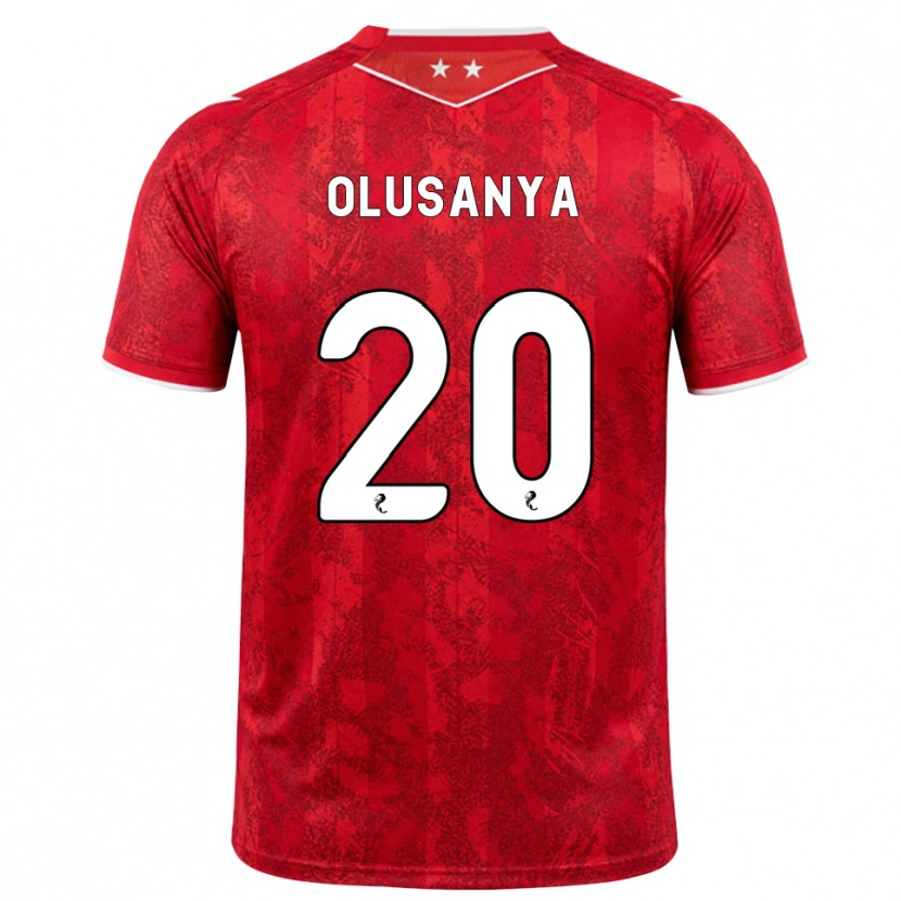 Danxen Donna Maglia Toyosi Olusanya #20 Bianco Rosso Kit Gara Home 2026/27 Maglietta