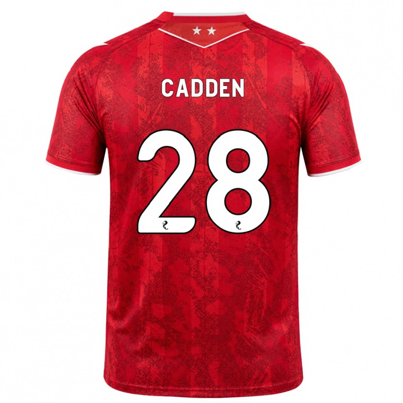 Danxen Donna Maglia Chris Cadden #28 Bianco Rosso Kit Gara Home 2026/27 Maglietta