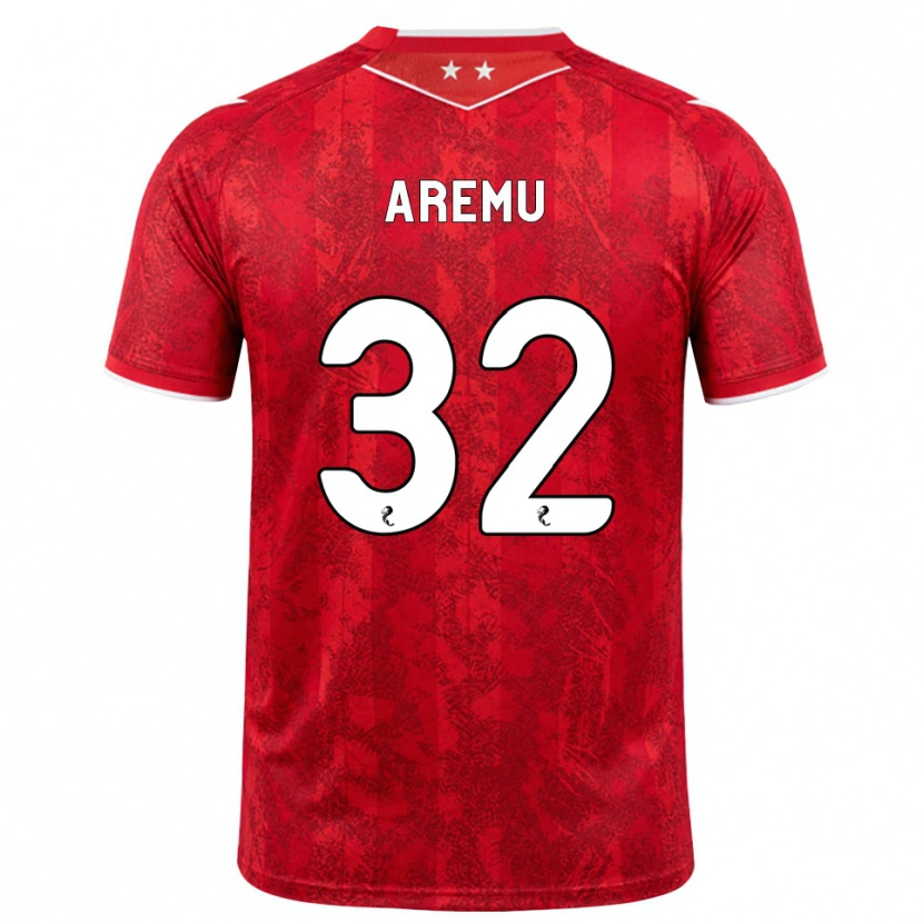 Danxen Donna Maglia Afeez Aremu #32 Bianco Rosso Kit Gara Home 2026/27 Maglietta