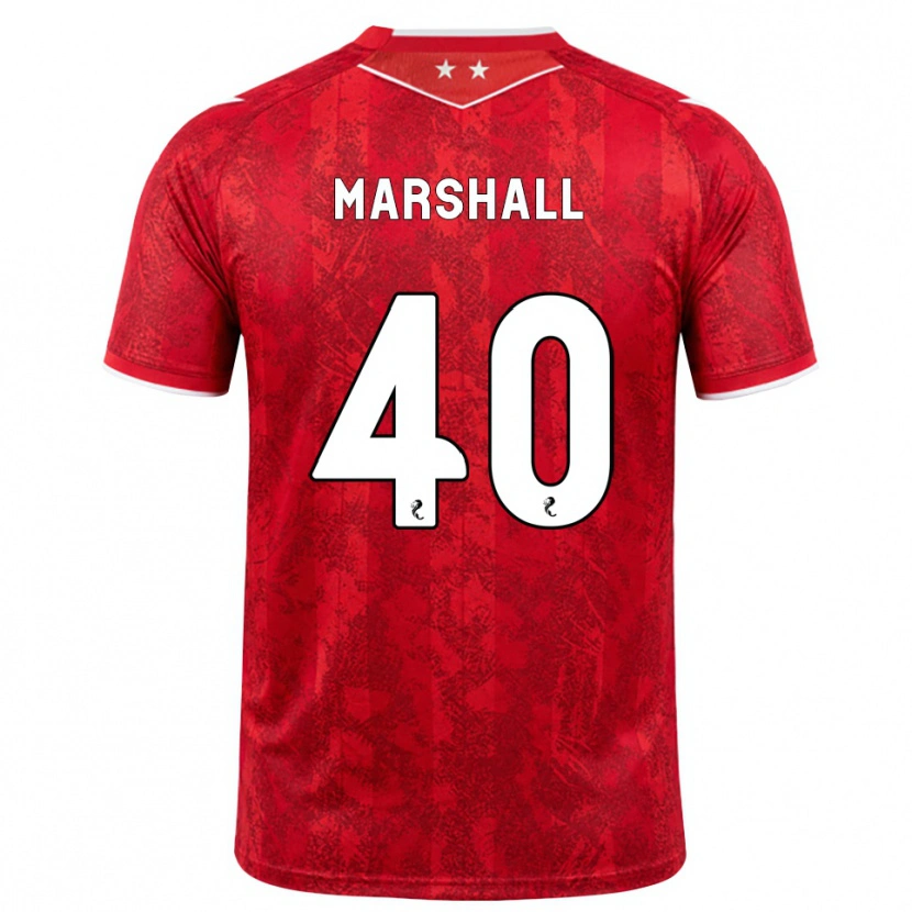 Danxen Donna Maglia Findlay Marshall #40 Bianco Rosso Kit Gara Home 2026/27 Maglietta