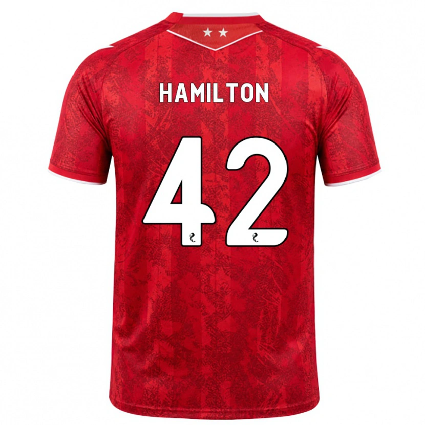 Danxen Donna Maglia Brendan Hamilton #42 Bianco Rosso Kit Gara Home 2026/27 Maglietta