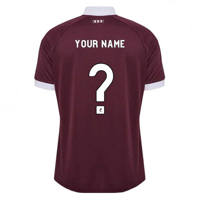 Danxen Donna Maglia Il Tuo Nome #0 Bianco Borgogna Kit Gara Home 2026/27 Maglietta