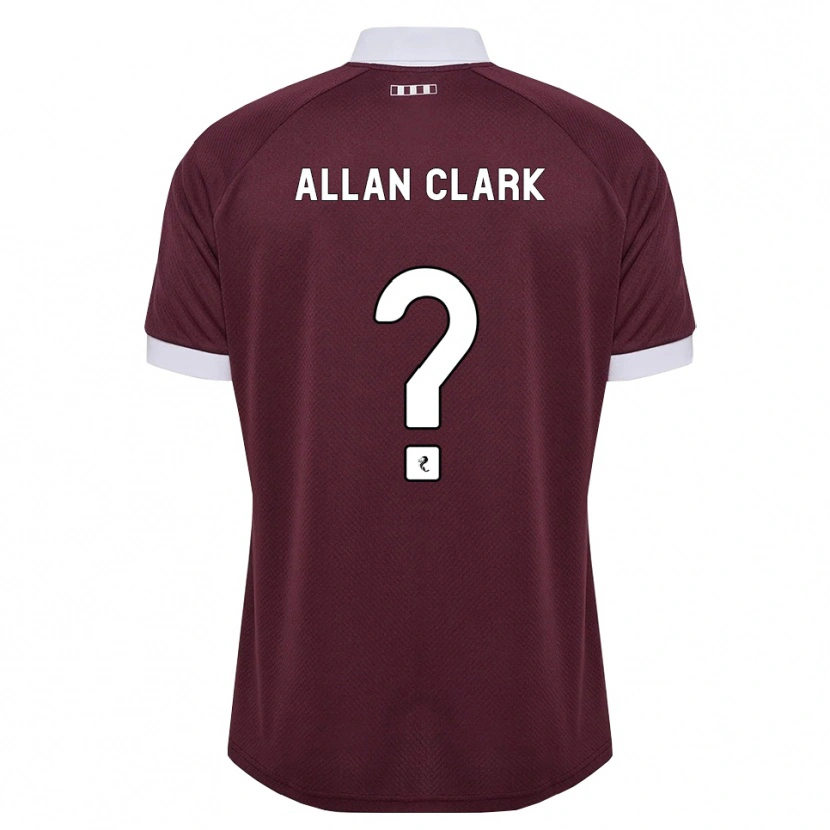Danxen Donna Maglia Allan Clark #0 Bianco Borgogna Kit Gara Home 2026/27 Maglietta