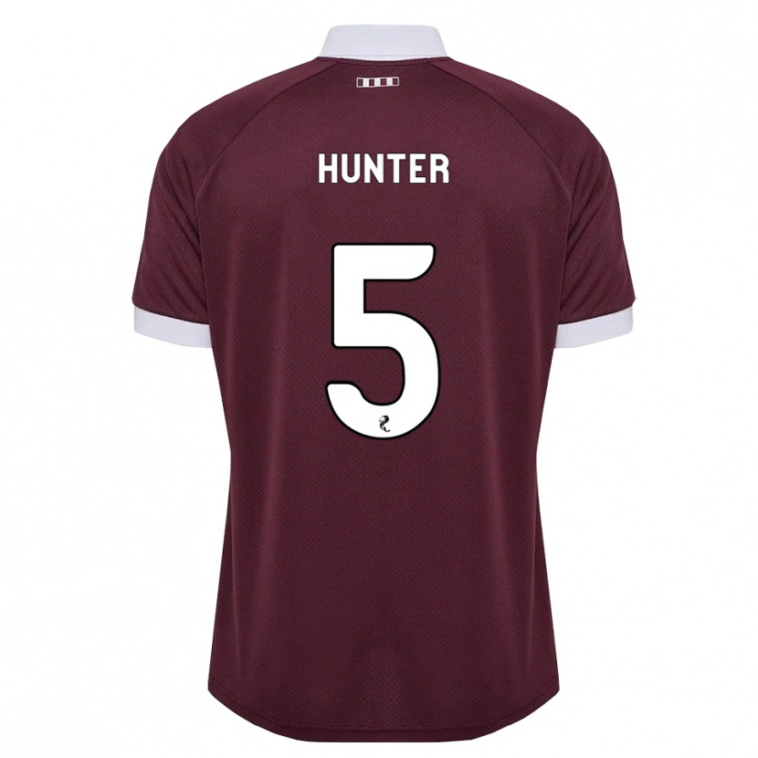 Danxen Donna Maglia Georgia Hunter #5 Bianco Borgogna Kit Gara Home 2026/27 Maglietta