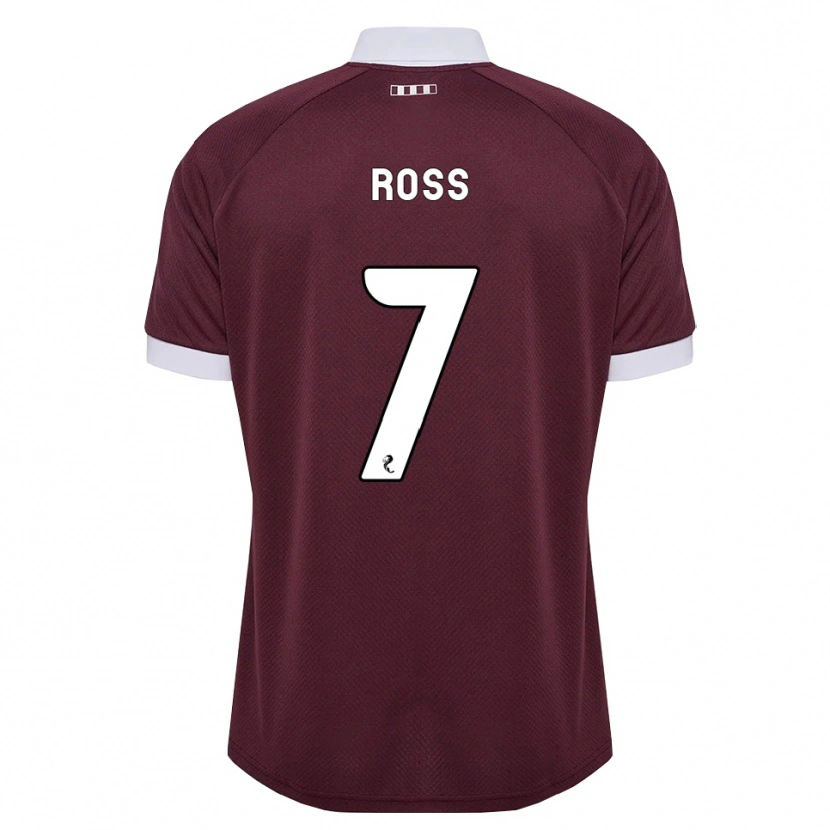 Danxen Donna Maglia Mackenzie Ross #7 Bianco Borgogna Kit Gara Home 2026/27 Maglietta