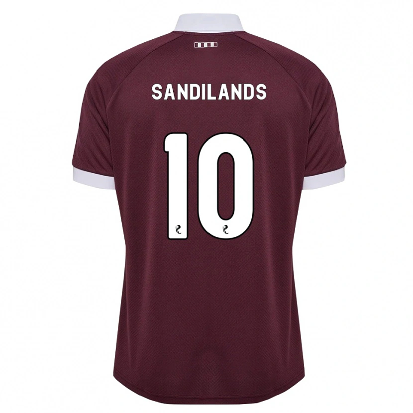 Danxen Donna Maglia Callum Sandilands #10 Bianco Borgogna Kit Gara Home 2026/27 Maglietta