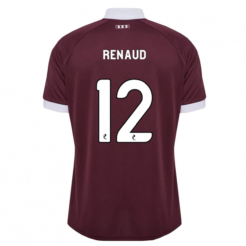 Danxen Donna Maglia Tom Renaud #12 Bianco Borgogna Kit Gara Home 2026/27 Maglietta