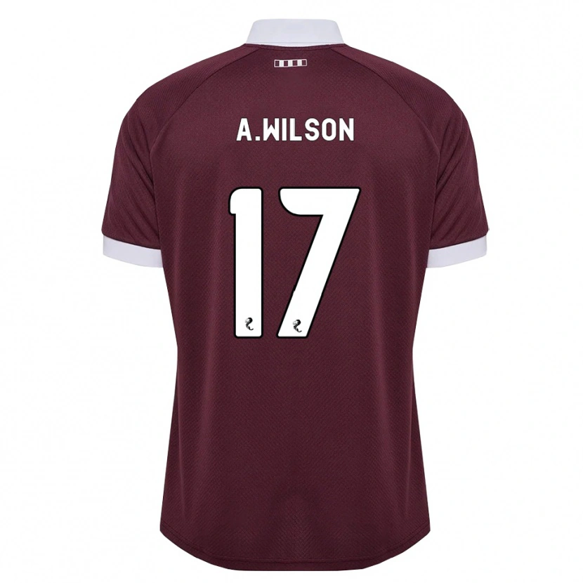 Danxen Donna Maglia Alfie Wilson #17 Bianco Borgogna Kit Gara Home 2026/27 Maglietta