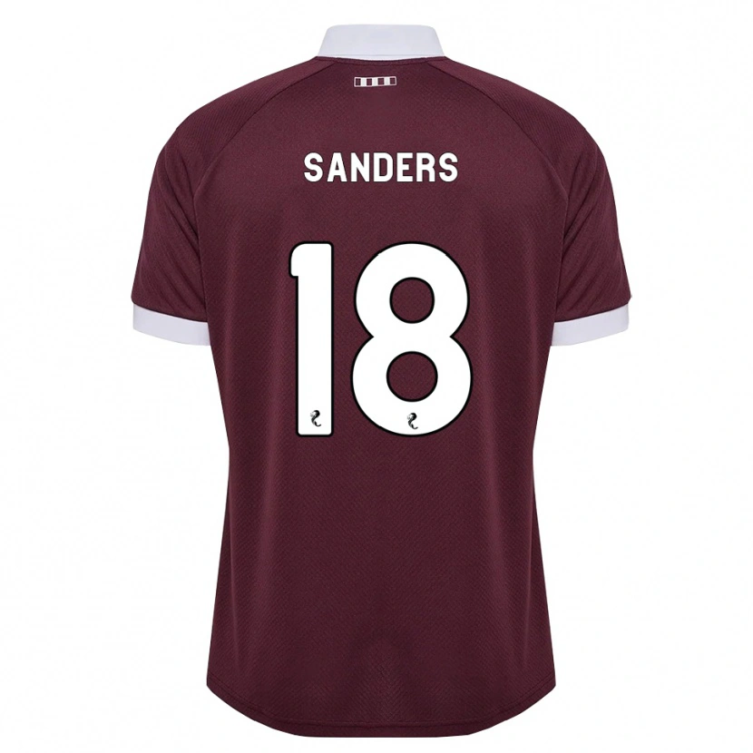 Danxen Donna Maglia Charlie Sanders #18 Bianco Borgogna Kit Gara Home 2026/27 Maglietta