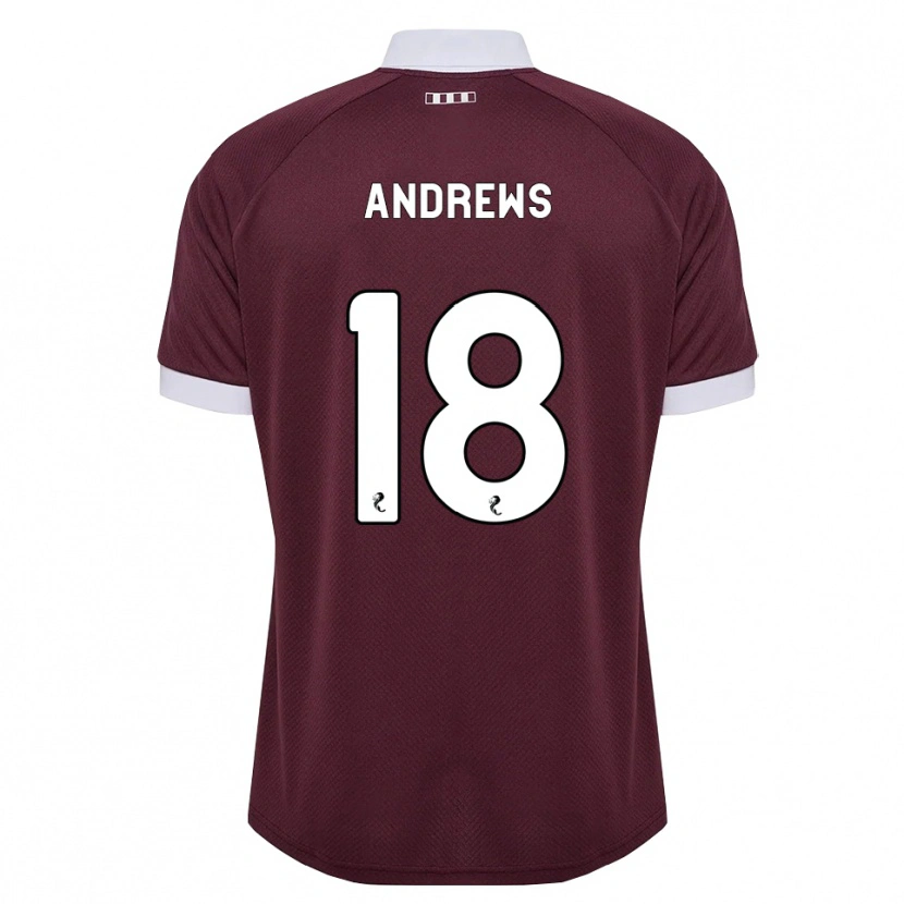Danxen Donna Maglia Joely Andrews #18 Bianco Borgogna Kit Gara Home 2026/27 Maglietta