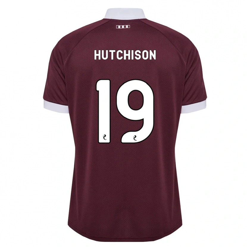Danxen Donna Maglia Bayley Hutchison #19 Bianco Borgogna Kit Gara Home 2026/27 Maglietta