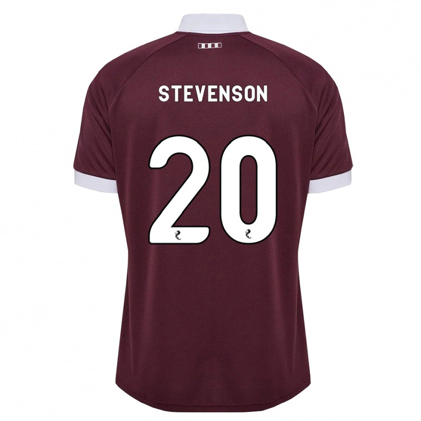 Danxen Donna Maglia Gus Stevenson #20 Bianco Borgogna Kit Gara Home 2026/27 Maglietta
