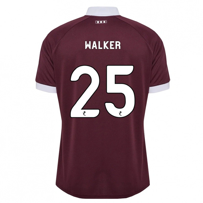 Danxen Donna Maglia Liam Walker #25 Bianco Borgogna Kit Gara Home 2026/27 Maglietta