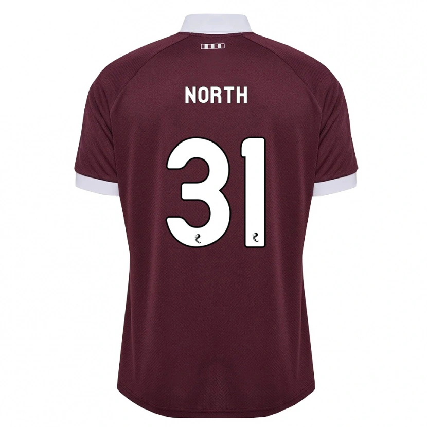 Danxen Donna Maglia Tommy North #31 Bianco Borgogna Kit Gara Home 2026/27 Maglietta