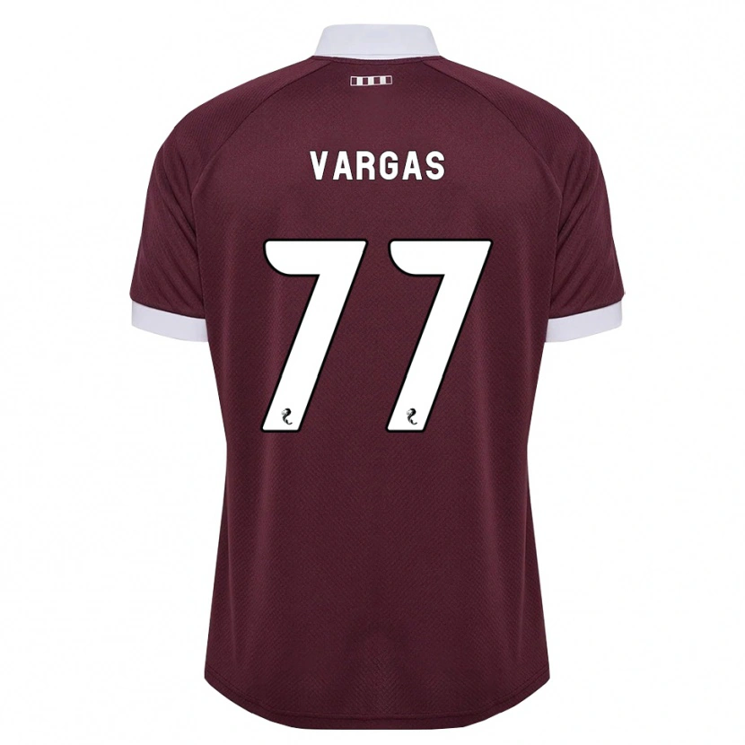 Danxen Donna Maglia Kenneth Vargas #77 Bianco Borgogna Kit Gara Home 2026/27 Maglietta
