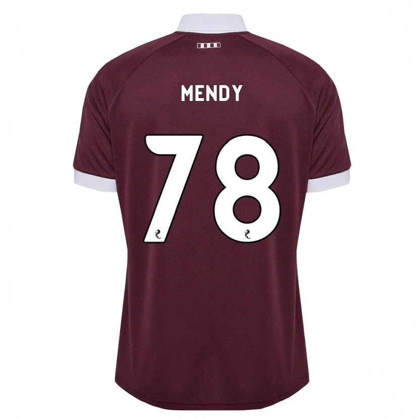 Danxen Donna Maglia Laurent Mendy #78 Bianco Borgogna Kit Gara Home 2026/27 Maglietta