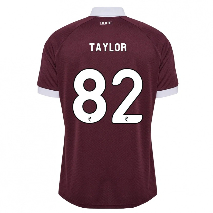 Danxen Donna Maglia Gerald Taylor #82 Bianco Borgogna Kit Gara Home 2026/27 Maglietta