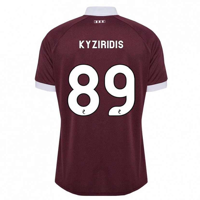 Danxen Donna Maglia Alexandros Kyziridis #89 Bianco Borgogna Kit Gara Home 2026/27 Maglietta