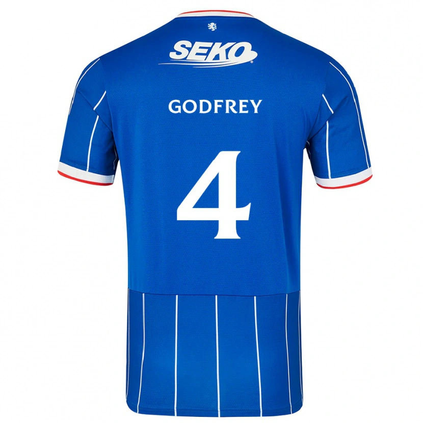 Danxen Donna Maglia Ben Godfrey #4 Bianco Rosso Blu Kit Gara Home 2026/27 Maglietta