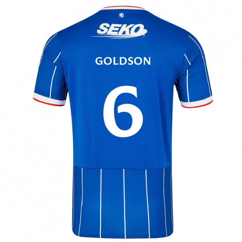 Danxen Donna Maglia Connor Goldson #6 Bianco Rosso Blu Kit Gara Home 2026/27 Maglietta