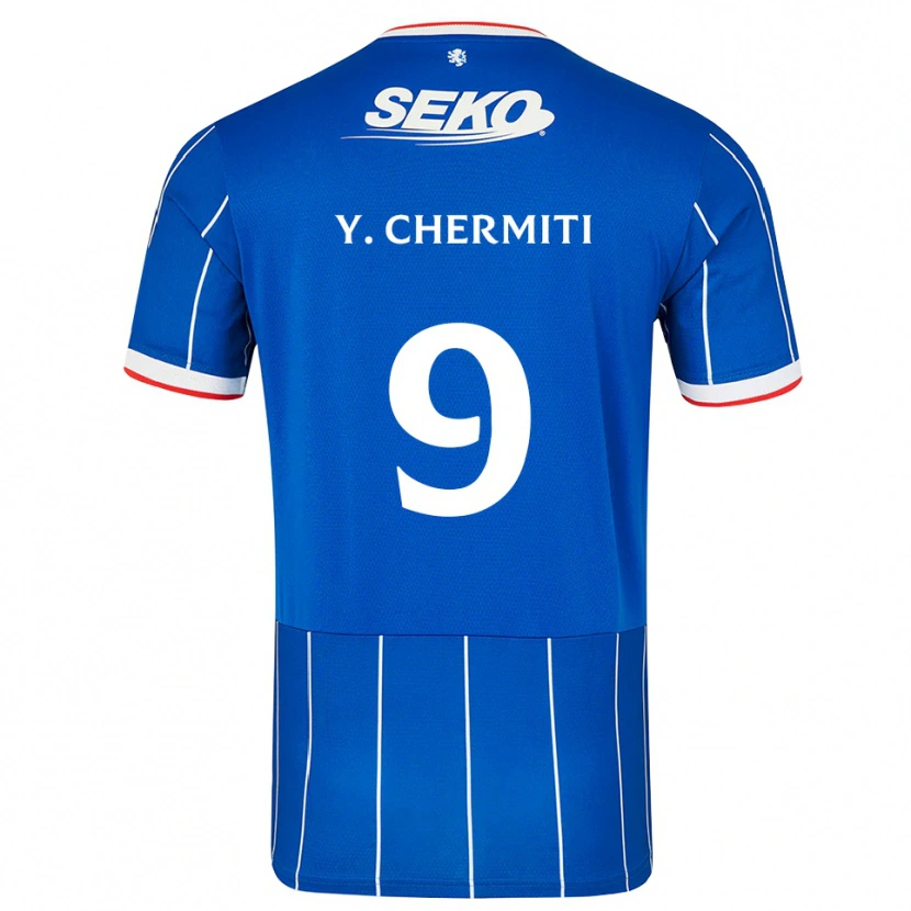 Danxen Donna Maglia Youssef Chermiti #9 Bianco Rosso Blu Kit Gara Home 2026/27 Maglietta