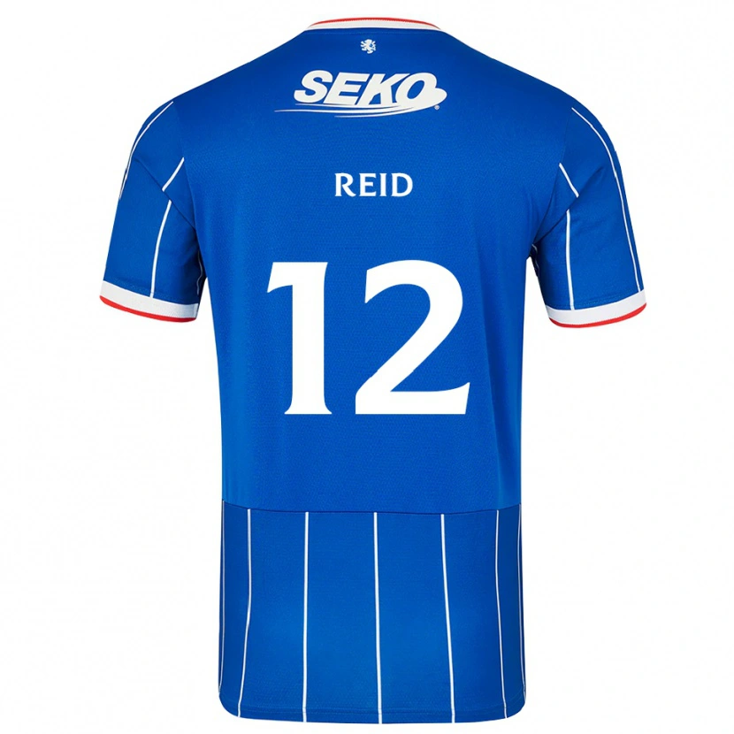 Danxen Donna Maglia James Reid #12 Bianco Rosso Blu Kit Gara Home 2026/27 Maglietta