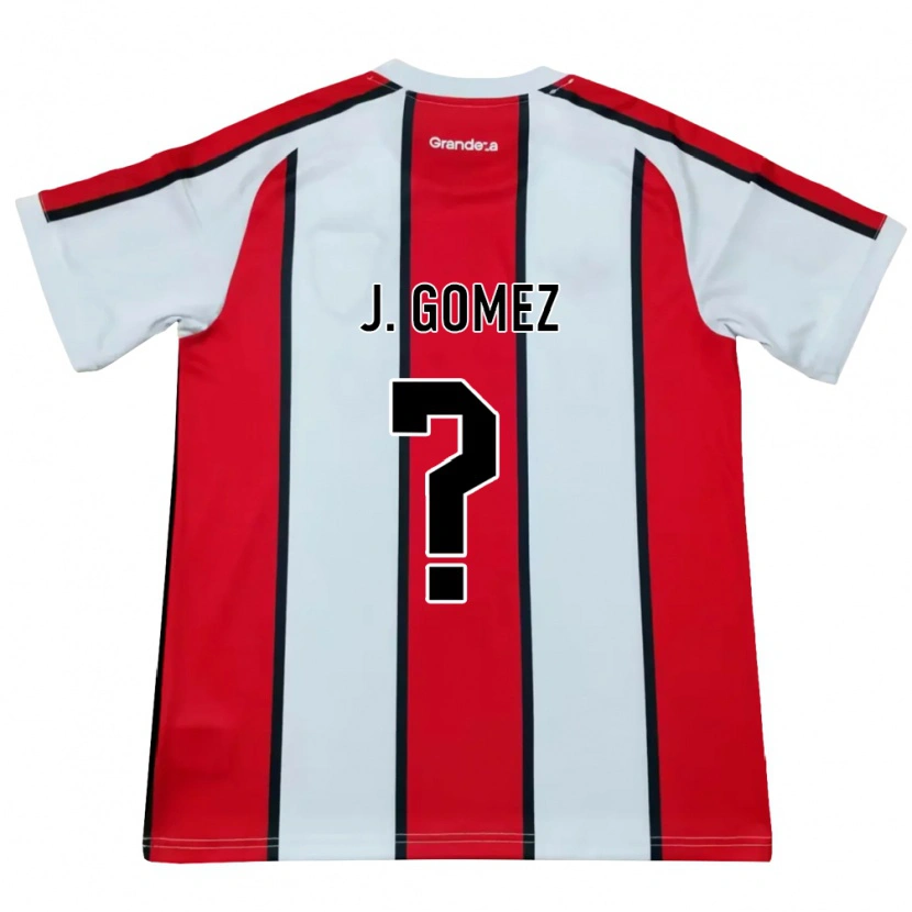 Danxen Donna Maglia Joaquin Gomez #0 Bianco Rosso Nero Kit Gara Away 2026/27 Maglietta