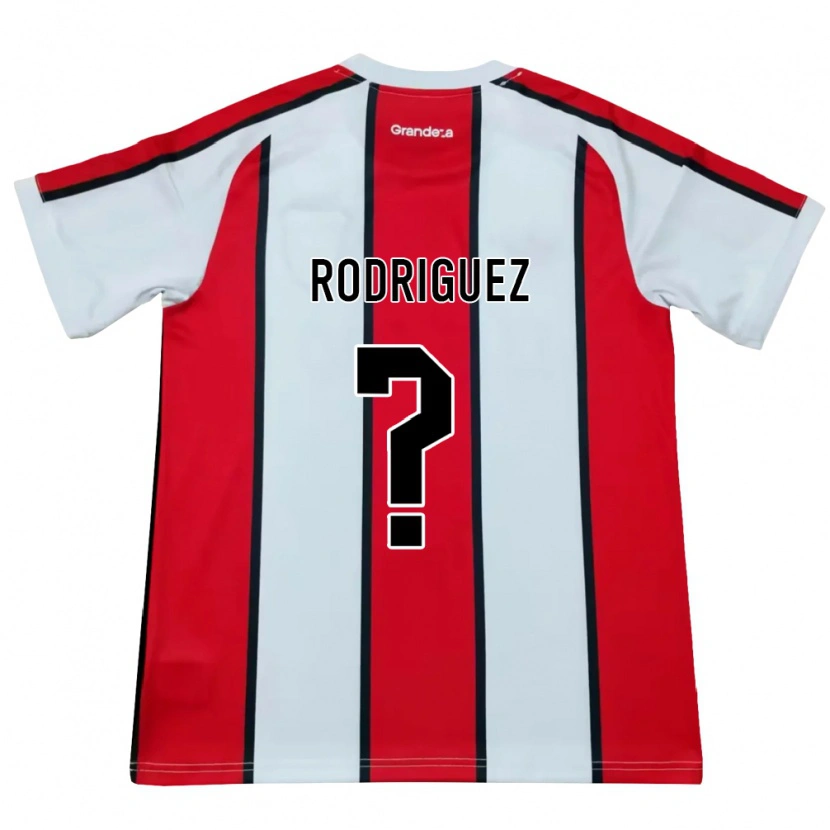 Danxen Donna Maglia Jere Rodriguez #0 Bianco Rosso Nero Kit Gara Away 2026/27 Maglietta