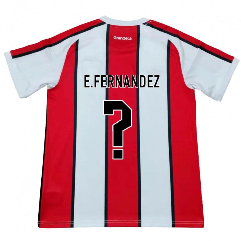 Danxen Donna Maglia Esteban Fernandez #0 Bianco Rosso Nero Kit Gara Away 2026/27 Maglietta