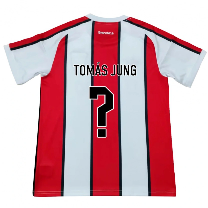 Danxen Donna Maglia Tomás Jung #0 Bianco Rosso Nero Kit Gara Away 2026/27 Maglietta