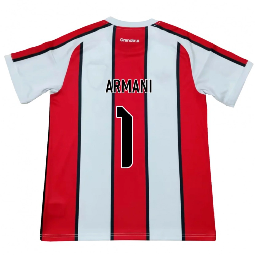 Danxen Donna Maglia Franco Armani #1 Bianco Rosso Nero Kit Gara Away 2026/27 Maglietta