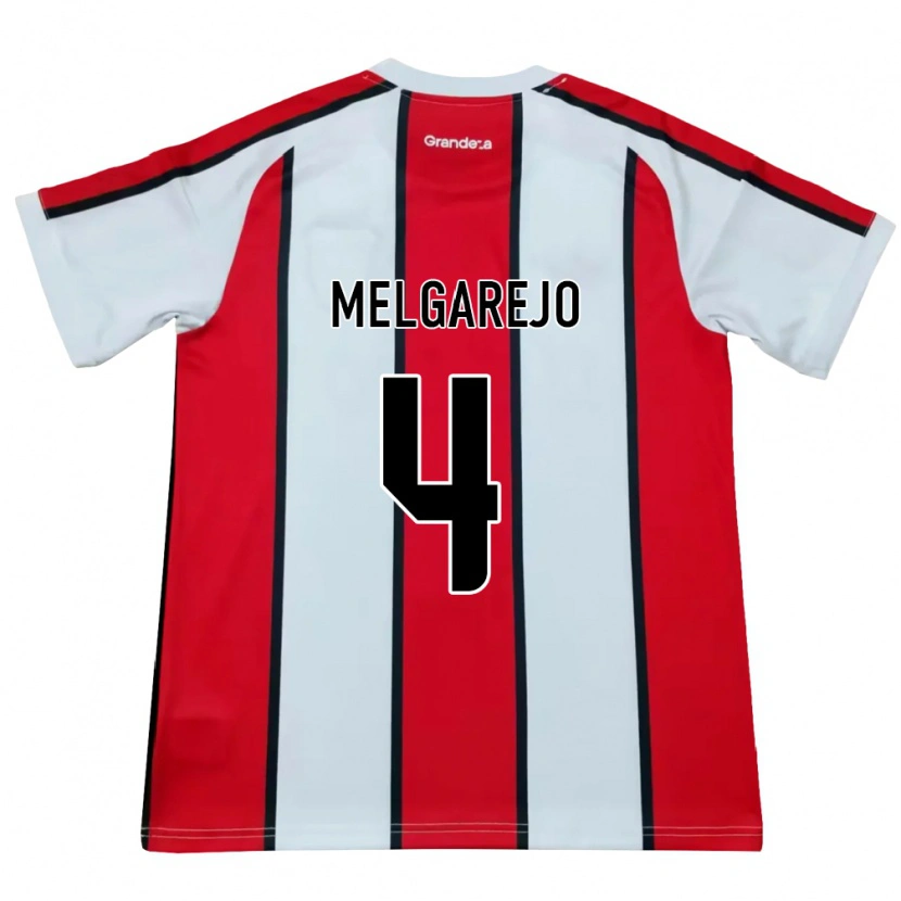 Danxen Donna Maglia Stephanie Melgarejo #4 Bianco Rosso Nero Kit Gara Away 2026/27 Maglietta