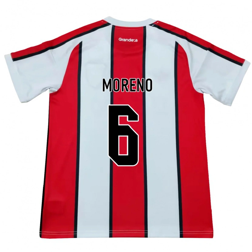 Danxen Donna Maglia Aníbal Moreno #6 Bianco Rosso Nero Kit Gara Away 2026/27 Maglietta