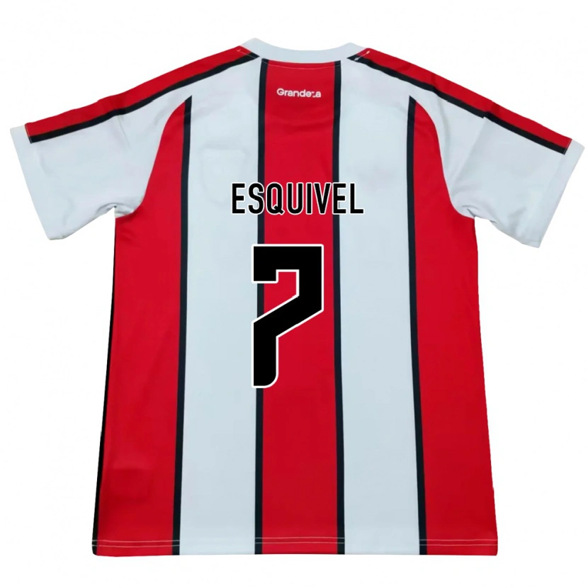 Danxen Donna Maglia Felipe Esquivel #7 Bianco Rosso Nero Kit Gara Away 2026/27 Maglietta