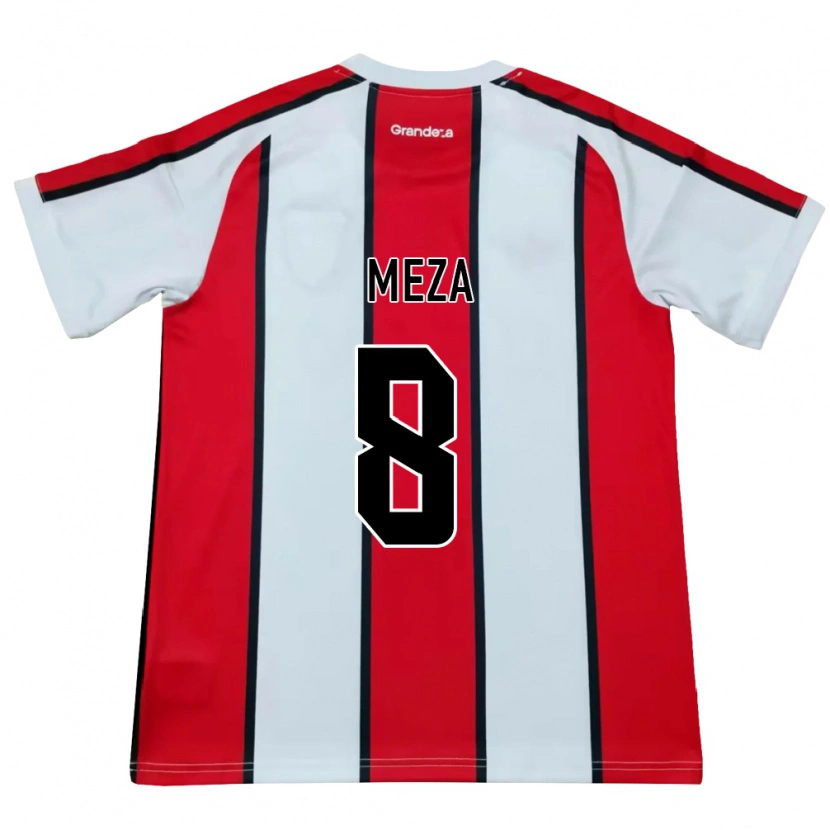 Danxen Donna Maglia Maximiliano Meza #8 Bianco Rosso Nero Kit Gara Away 2026/27 Maglietta