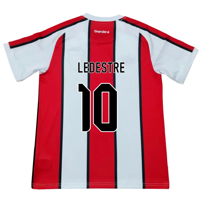 Danxen Donna Maglia Gianfranco Ledestre #10 Bianco Rosso Nero Kit Gara Away 2026/27 Maglietta