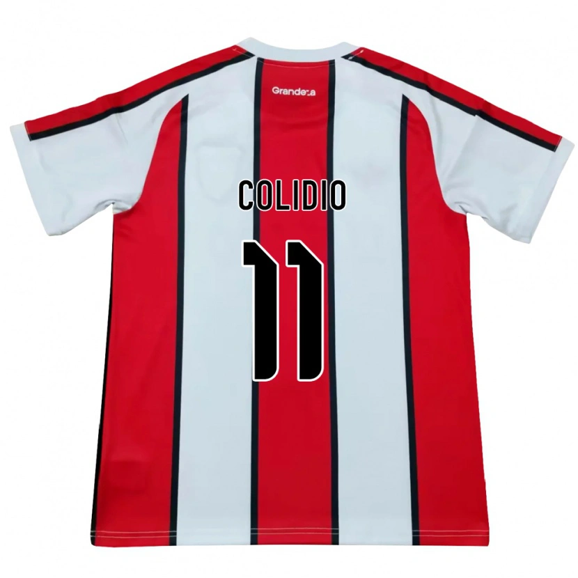 Danxen Donna Maglia Facundo Colidio #11 Bianco Rosso Nero Kit Gara Away 2026/27 Maglietta